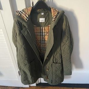 Burberry Olive Quilted Jacket